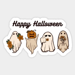 Cute and simple Halloween ghost  Design Sticker